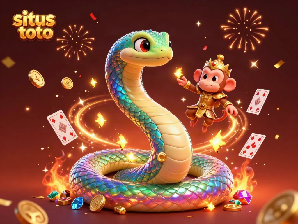 Experience situs toto thrills with colorful gaming elements and magical characters in an engaging digital scene.