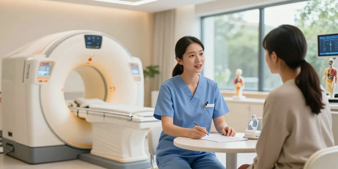 Diagnostikzentrum Wolfsburg: Angenehme Atmosphäre bei ärztlicher Beratung mit bildgebender Diagnostik.