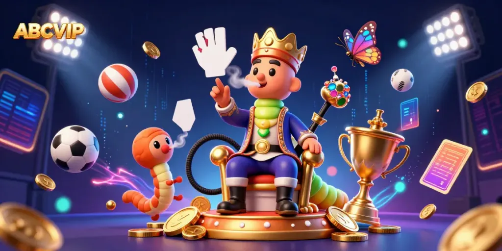 ABCVIP brings exhilarating gaming experiences alive with a vibrant 3D casino-themed scene.